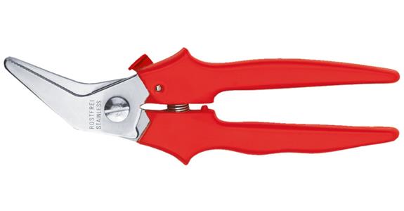 General purpose scissors angled blades stainless plastic handles 190 mm