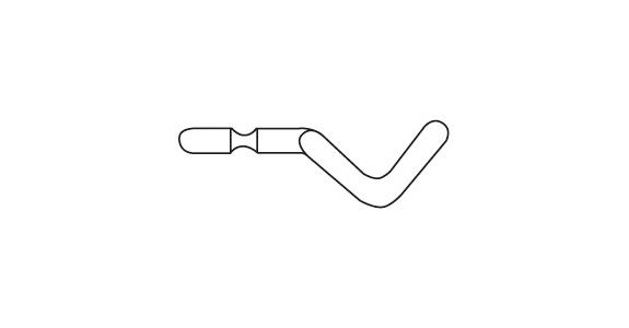 Repl. blade B shank dia. 2.6 mm shape B30 HSS f. internal and external deburring