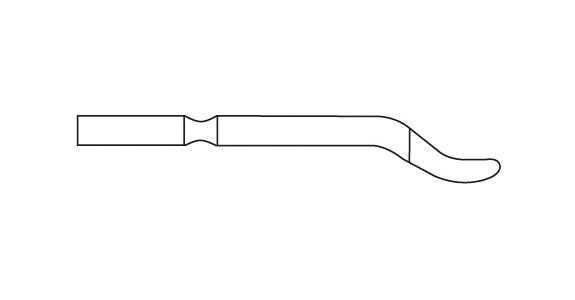 Replace. blade E, shank dia. 3.2 mm, E101 thin cutt. edge f. stl., alu., plast.