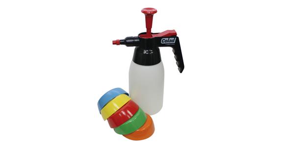 Pump atomiser 1 litre including 5 identification rings