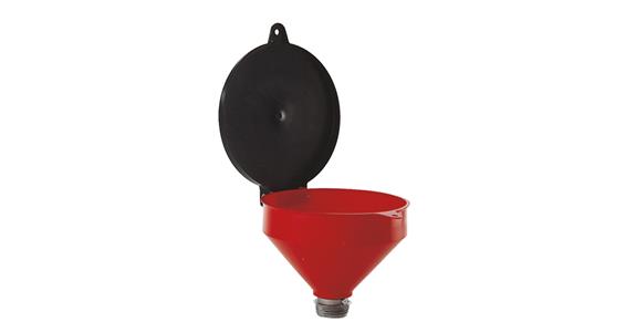 Funnel with cover and drum screw fitting 2 inch ext. dia. 250 mm