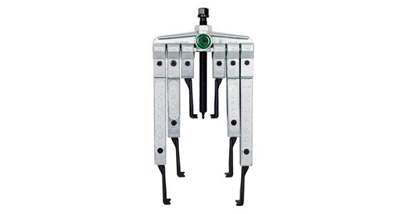 Twin leg puller set, clamping width 120 mm clamping depth 100, 200 and 250 mm
