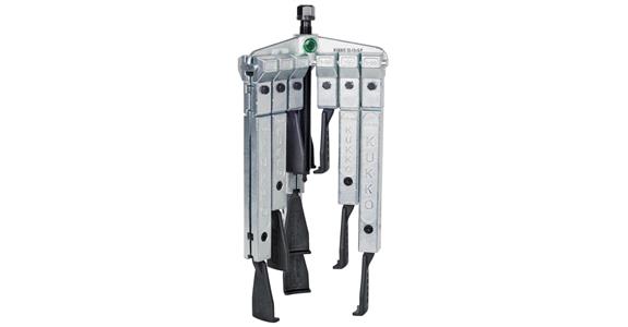 Triple leg puller set, clamping width 120 mm clamping depth 100, 200 and 250 mm