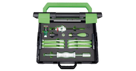 Triple leg comb. puller set with locking mechanism and slide hammer