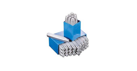 Number punch set 0–9 depth limit DIN 1451 medium font height 6 mm