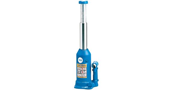 Hydraulic wheel jack, DIN 76024 up to 10 t overall height/max. height 220/480 mm