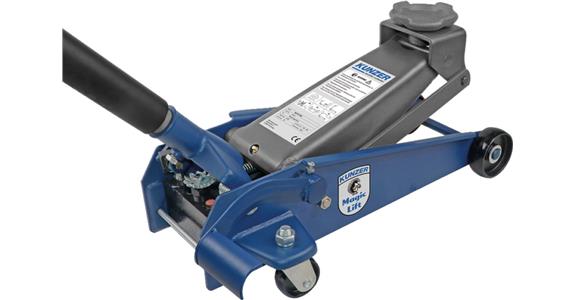 Trolley jack, 2.25 t min/max. height 140/490 mm with foot quick lift