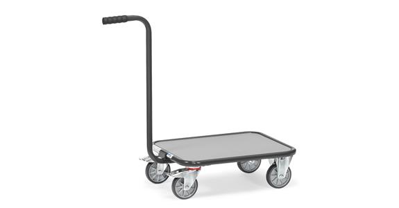 Hand trolley 600x500 mm load capacity 250 kg 1 platform height 195 mm RAL 7016