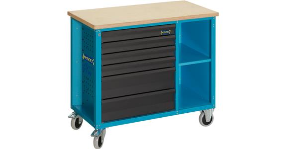 HAZET Stół roboczy z kółkami 177 W-6, wys. x szer. x gł. 934 x 1040 x 520 mm