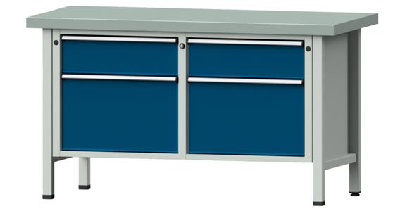 ANKE Stół warszt., mod.205 V, płyta okł.z bl.ocyn. 1500x700x850 mm RAL 7035/5010