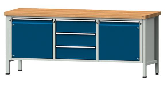 ANKE Stół war., mod.122 V, pł.z lit.drew.buk. 2000 x 700 x 850 mm RAL 7035/5010