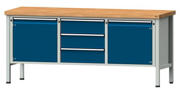 ANKE Stół war., mod.122 V, pł.z lit.drew.buk. 2000 x 700 x 900 mm RAL 7035/5010