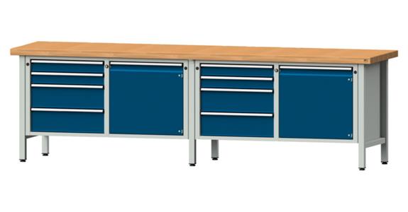 ANKE Stół war., mod.131 V, pł.z lit.drew.buk. 2800 x 700 x 850 mm RAL 7035/5010