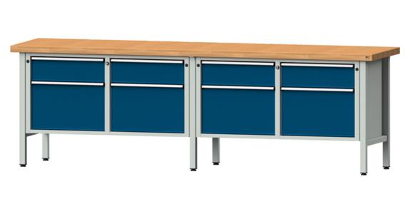 ANKE Stół war., mod.205 V, pł.z lit.drew.buk. 2800 x 700 x 900 mm RAL 7035/5010