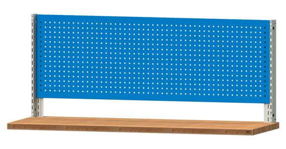 Workbench superstructure WxH 2000x800 mm 1x perforated metal plate RAL 7035/5012