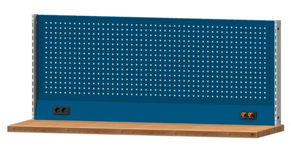 Workbench supers. WxH 2000x800 mm 1x perf. met. plate 1x cab. duct RAL 7035/5010