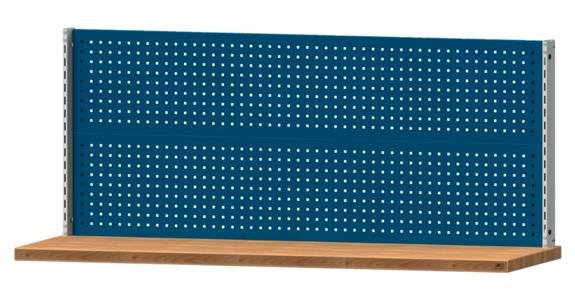 Workbench superstructure WxH 2000x800 mm 2x perforated metal plate RAL 7035/5010