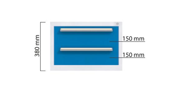 Drawer cabinet 3x90, 1x120, 1x180 80 % extension 650 x 572 x 600 mm