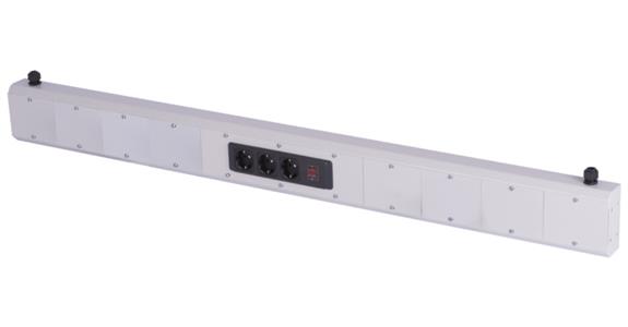 Energy duct 3xSchuko 1xon/off switch 1xCEE 2xpneumatic 1500x60x130mm