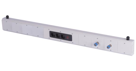 Energy duct 3x Schuko socket 1x on/off switch 2x pneumatic 1000x60x130 mm