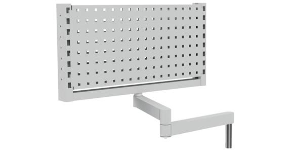 Swivel arm with swivel frame and 2-sided perforated wall WxDxH 600x40x500 mm