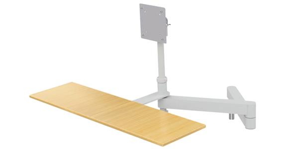 Swivel arm with monitor bracket and keyboard pad WxDxH 700x355x322 mm