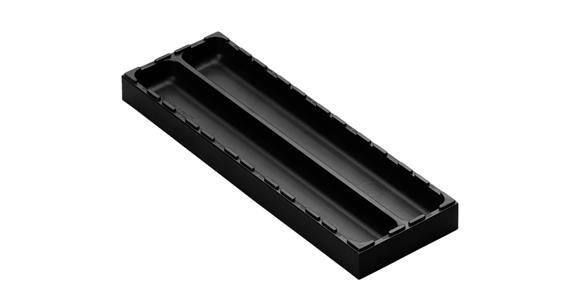 Multi-Box ABS plastic, black, 2 separate troughs 24x96x288 mm