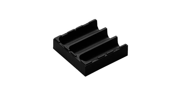 Vario box end pieces with length adaptation ABS plastic, 3 troughs 24x96x96 mm