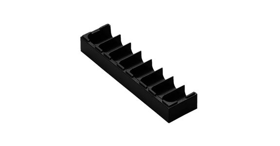 Vario box end pieces with length adaptation ABS plastic, 8 troughs 24x48x192 mm