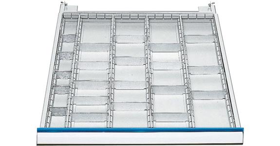 Drawer fixture, centre rails + dividers, series 50/555 mod. 505 H 50 mm