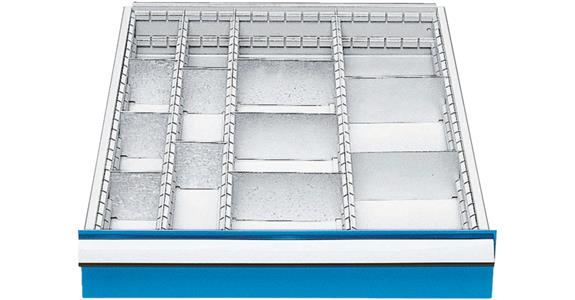 Drawer fixture centre rails+dividers series 50/555 mod. 506 H 100+125 mm