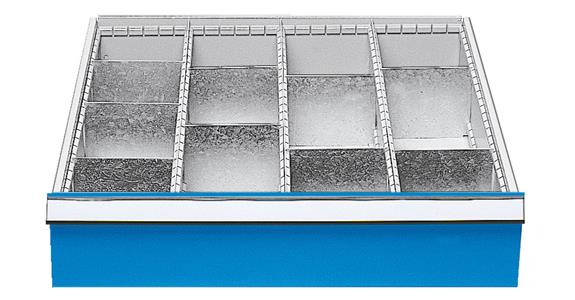 Drawer fixture centre rails+dividers ser. 70/705 mod. 707 H 50 mm