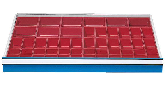 Drawer fixture, 51 small parts boxes for se. 100/1005 mo. 1004 H=100+125 mm