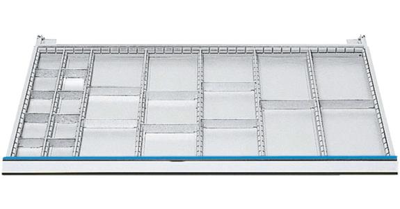 Drawer fixture centre rails+dividers ser. 100/1005 mo. 1006 H 75 mm