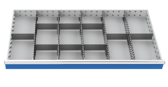 Drawer divider, metal boxes, 14 pcs front height 75mm
