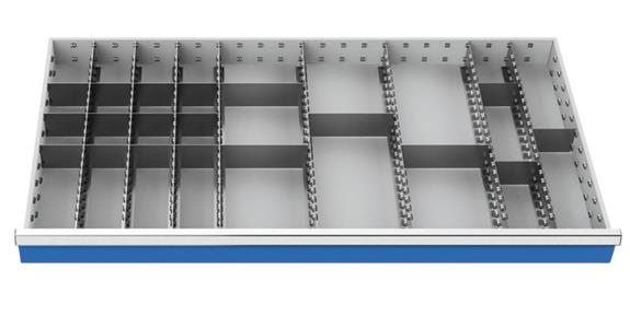 Drawer divider, metal boxes, 27 pcs front height 100/125 mm