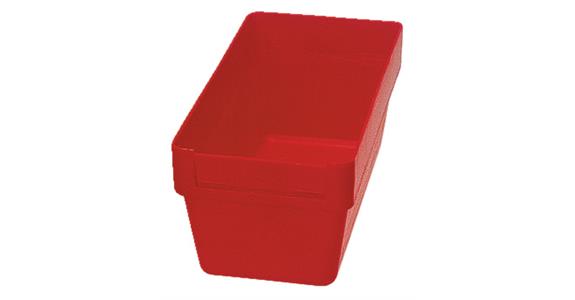Small parts boxes 150x75 mm red impact-resistant polysty. box ht. 65 pack=8 pcs