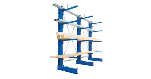 Podst. regał wspornik. IPE120, jednostr. 3000x1000x400 RAL 5010, 5 wspor./regał