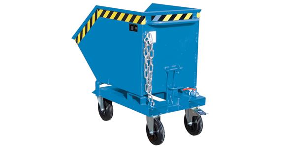 Swarf dumper body capacity 800 l LxWxH 1420x910x975 mm RAL 5012 load cap. 300kg