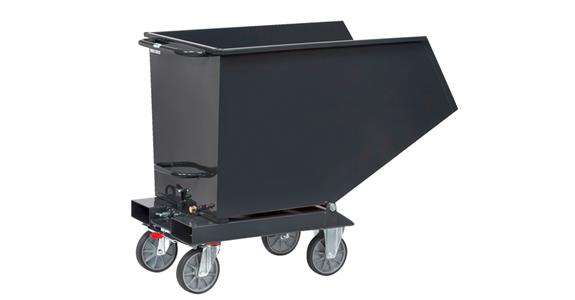 FETRA pojemnik przech 0,45 m³, noś. 750 kg, RAL 7016