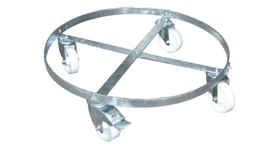 Drum trolley hdg dia. 610 mm 650x620x210 mm load capacity 300 kg 13 kg