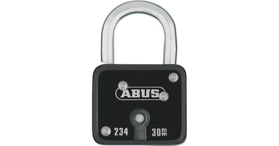 ABUS Kłódka, model 234/50, stalowa obudowa, polakier. na czarno, z 2 kluczami