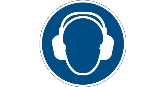 Safety marking -Use ear protection- self-adhesive dia. 430 mm