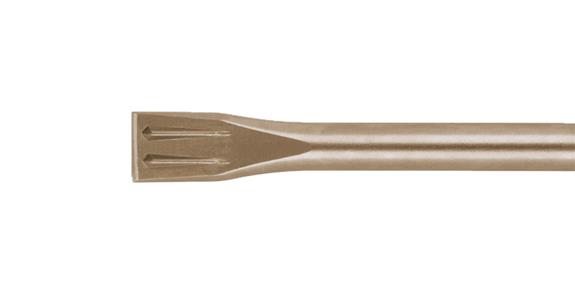 Przecinak płaski z uchwytem SDS-plus, dł. 250 mm szer. 22 mm z hartowanej stali