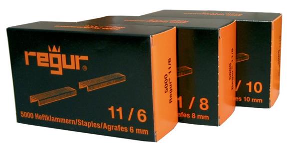 Staples Regur 11 zinc-plated, box of 5000 pieces 10 mm for cat. no. 92306