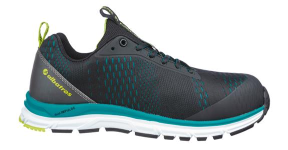 Low-cut safety shoe AER55 Impulse Black Blue Low S1P ESD size 47