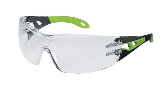 Safety goggles uvex pheos black/green lens clear