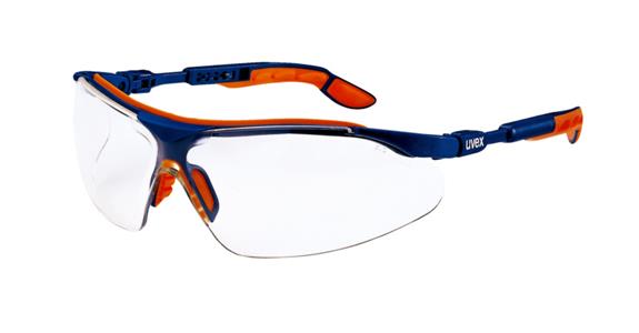 Safety goggles i-vo frame blue/orange lens clear UV 400