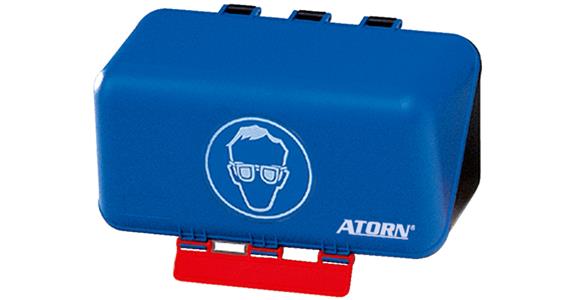 Safety goggles box ABS plastic blue LxWxH 23.6x12x12 cm for 1 pair of goggles