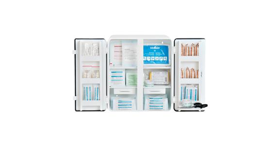 First aid cabinet Rom white contents according to DIN 13169 404x170x462 mm
